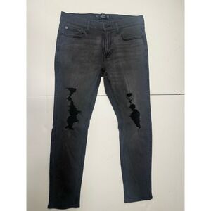 Hollister Advanced Stretch Skinny Ripped Jeans Light Black Men Size 32 Inseam 30